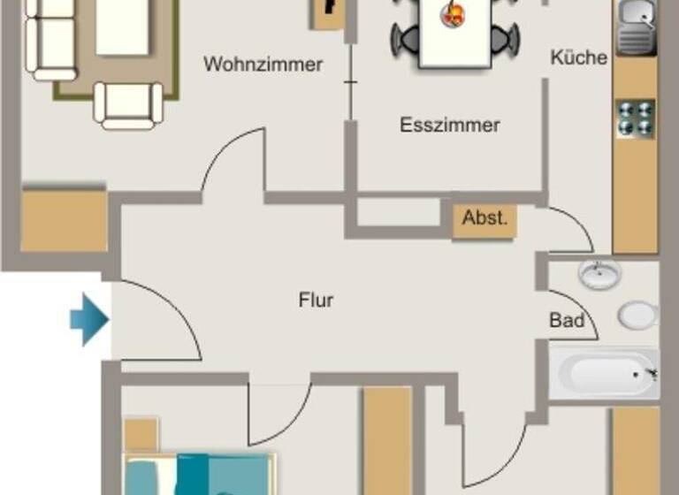 Wohnung zur Miete 683 € 3,5 Zimmer 68,3 m² 2. Geschoss frei ab 01.06.2026 Röttgersbank 42 Batenbrock Bottrop 46238