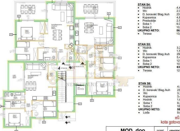 Wohnung zum Kauf 240.000 € 2 Zimmer 75 m² Okrug