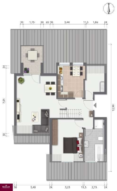 Maisonette zur Miete 950 € 3 Zimmer 78,8 m²<br/>Wohnfläche 3.<br/>Geschoss 01.03.2025<br/>Verfügbarkeit Haagen Lörrach 79541