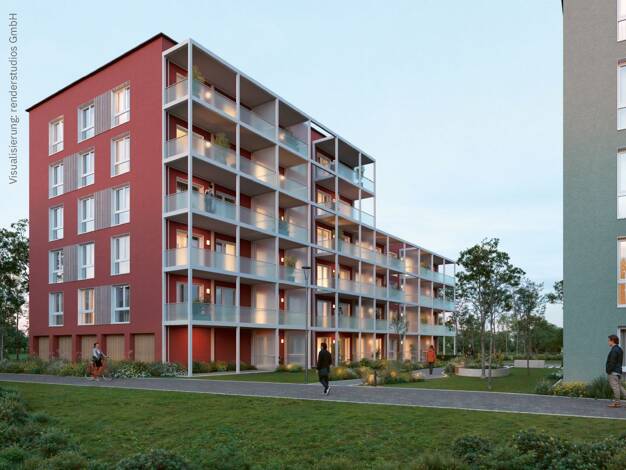 Wohnung zum Kauf - Erstbezug provisionsfrei 317.000 € 2 Zimmer 60,7 m² EG Kingsleystraße 1 Ludwigsfeld Neu-Ulm 89231