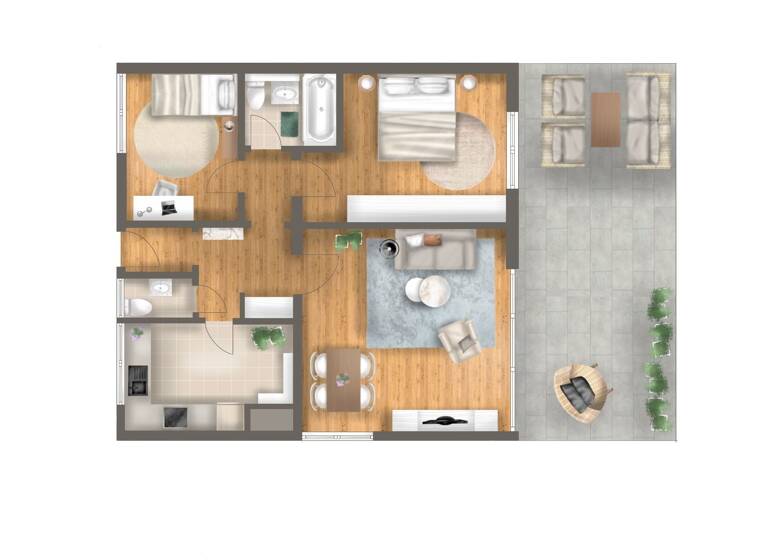 Terrassenwohnung zur Miete 1.400 € 3 Zimmer 80 m² EG frei ab sofort Lärchenstraße 5 Weißach Rottach-Egern 83700