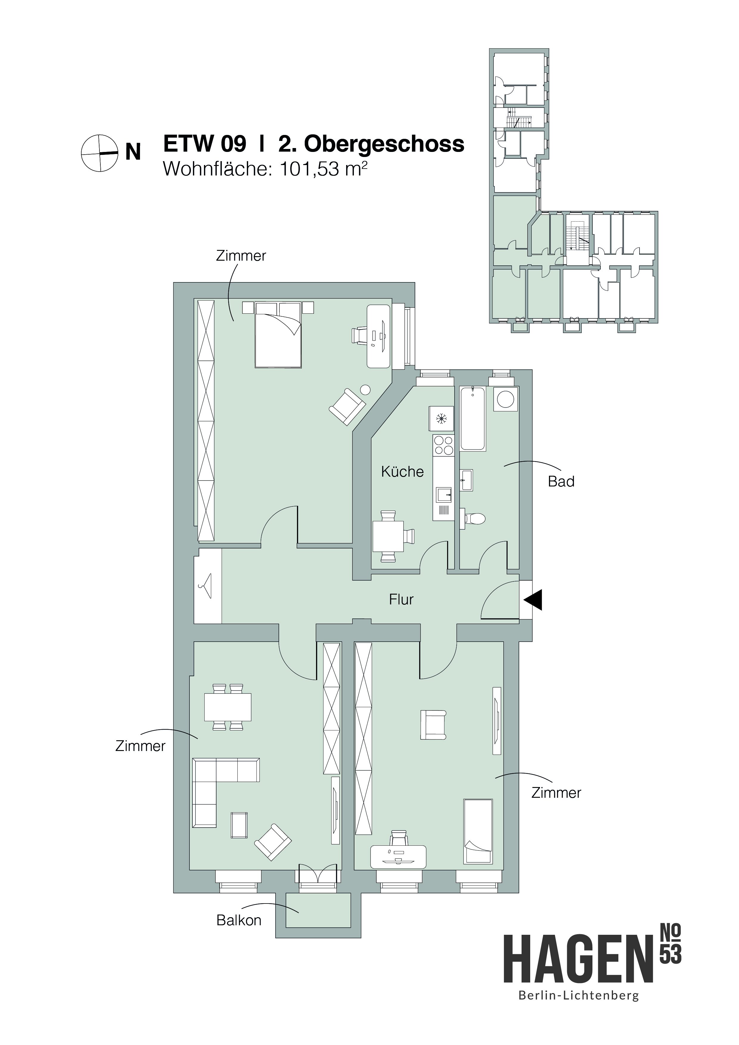 Wohnung zum Kauf provisionsfrei 300.000 € 3 Zimmer 101,5 m²<br/>Wohnfläche 2.<br/>Geschoss Lichtenberg Berlin 10365