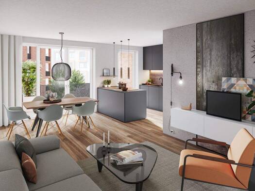 Wohnung zum Kauf - Neubau provisionsfrei 567.000 € 2 Zimmer 58,7 m² 1. Geschoss Eugen-Martin-Straße 19b Brühl Freiburg im Breisgau 79106