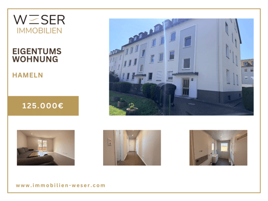 Wohnung zum Kauf 125.000 € 2 Zimmer 60 m² Nordstadt Hameln 31787