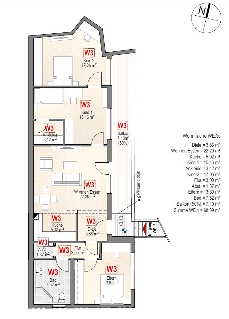 Studio zum Kauf als Kapitalanlage geeignet 250.000 € 4 Zimmer 99 m²<br/>Wohnfläche Saurer Wasen - Dickenhardt Villingen-Schwenningen 78054