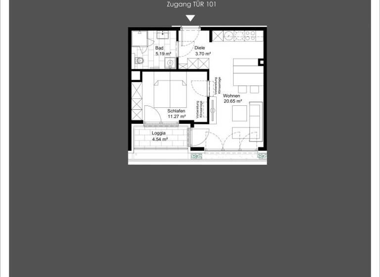 Wohnung zum Kauf - Erstbezug 323.700 € 2 Zimmer 40,8 m² 7. Geschoss Gudrunstraße Wien 1100