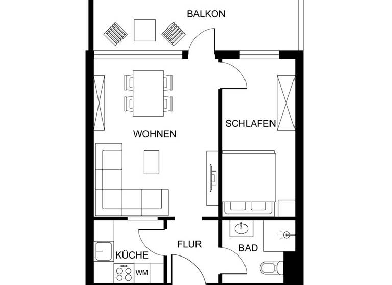 Wohnung zum Kauf 299.000 € 2 Zimmer 39 m² 1. Geschoss frei ab sofort Timmendorfer Strand 23669
