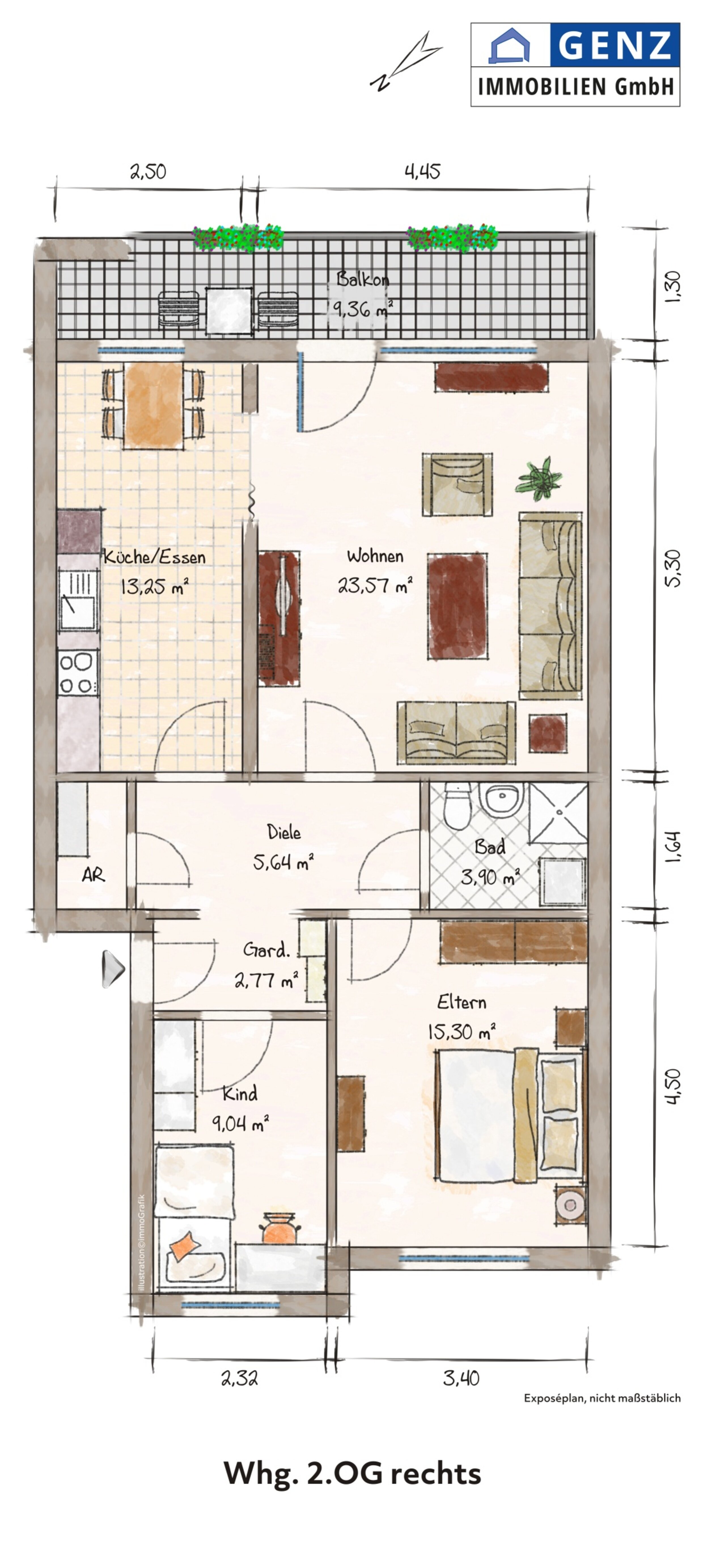 Wohnung zur Miete 760 € 3 Zimmer 77,9 m²<br/>Wohnfläche 2.<br/>Geschoss ab sofort<br/>Verfügbarkeit Kirchhofstraße 1a Tostedt Tostedt 21255