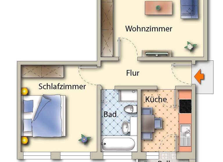Wohnung zum Kauf 129.000 € 2 Zimmer 52 m² 3. Geschoss Misburg-Nord Hannover 30629