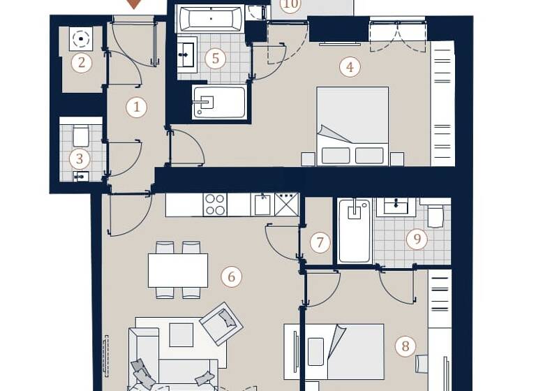 Wohnung zum Kauf 759.000 € 3 Zimmer 79,2 m² 3. Geschoss Tendlergasse 3 Wien 1090