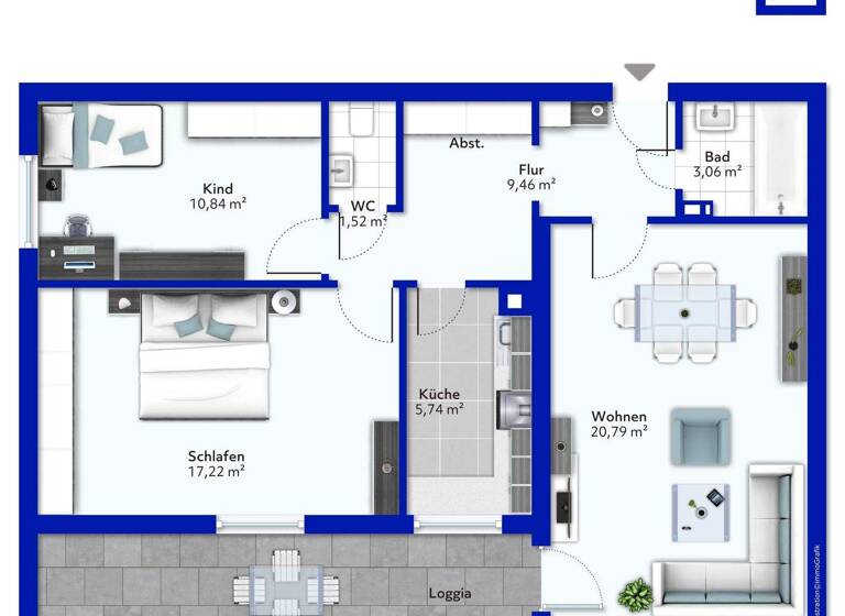 Wohnung zum Kauf 265.000 € 3 Zimmer 69 m² Bruck Erlangen 91058