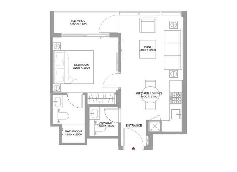 Wohnung zum Kauf provisionsfrei 320.402 € 2 Zimmer 47,7 m² Al Seanneeah