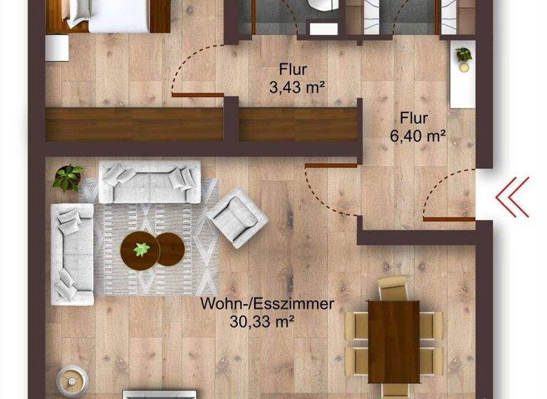 Wohnung zum Kauf 119.000 € 2,5 Zimmer 71 m² 1. Geschoss Neuhof Hildesheim 31139