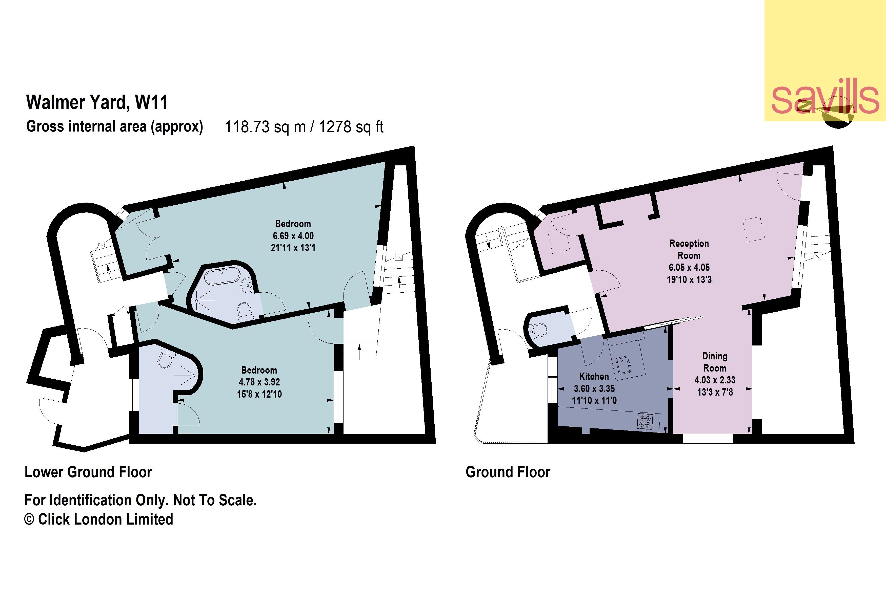 Haus zum Kauf provisionsfrei 2.058.875 € 3 Zimmer 118,7 m²<br/>Wohnfläche London W11 4EY