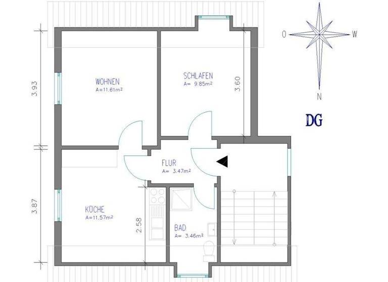 Wohnung zur Miete 300 € 2 Zimmer 38 m² 13. Geschoss frei ab 01.04.2026 Hauptstr. 14 Hehlen 37619