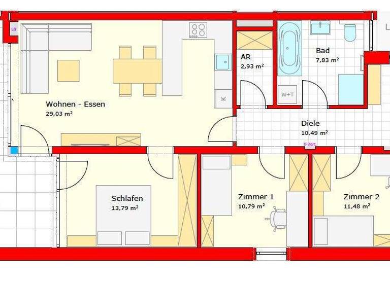 Wohnung zur Miete 1.223 € 4 Zimmer 102 m² 1. Geschoss frei ab 01.04.2026 Schärding 4780