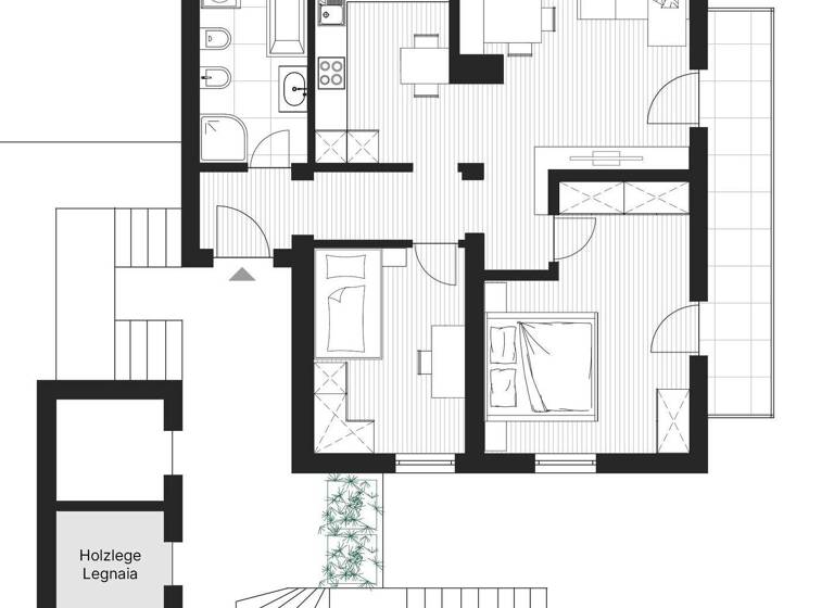 Wohnung zum Kauf 390.000 € 3 Zimmer 63,8 m² 1. Geschoss Feldthurner Straße 22 Brixen 39042