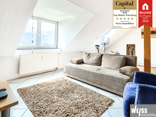 Wohnung zur Miete 800 € 3 Zimmer 80 m² 3. Geschoss frei ab sofort Versbach Würzburg 97078