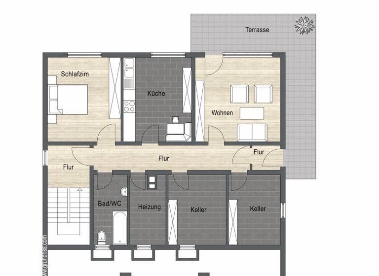 Mehrfamilienhaus zum Kauf 319.000 € 6 Zimmer 165 m² 1.106 m² Grundstück Heinsheim Bad Rappenau-Heinsheim 74906