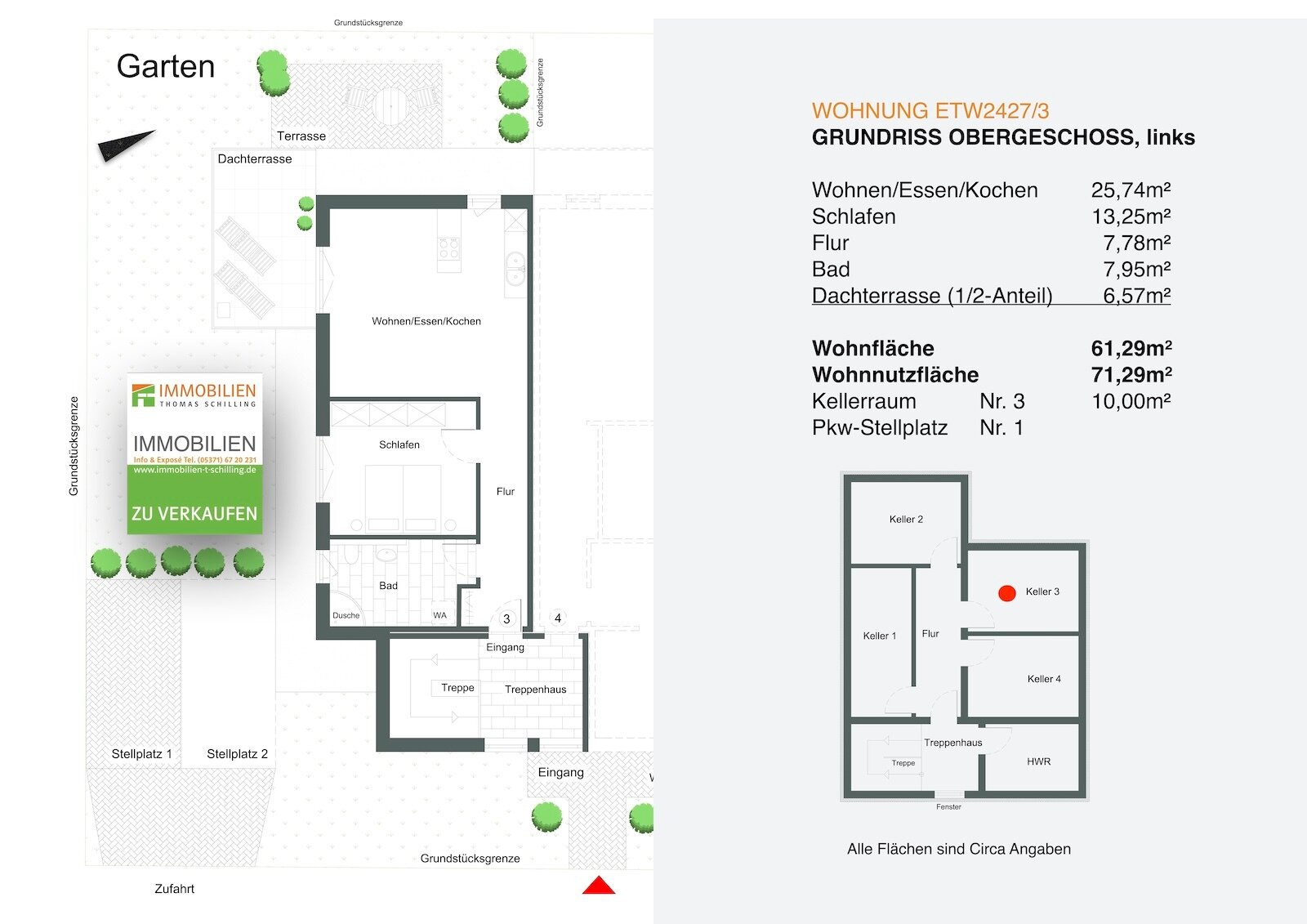 Wohnung zum Kauf provisionsfrei 247.000 € 2 Zimmer 61,3 m²<br/>Wohnfläche Waller Weg 4 Veltenhof Braunschweig 38112