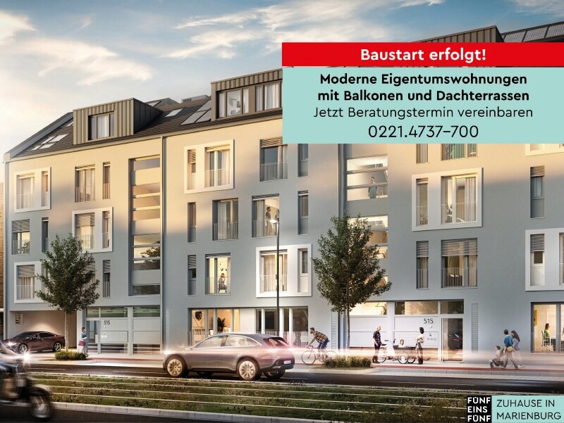 Wohnung zum Kauf provisionsfrei 449.900 € 2 Zimmer 63 m²<br/>Wohnfläche 1.<br/>Geschoss Marienburg Köln 50968