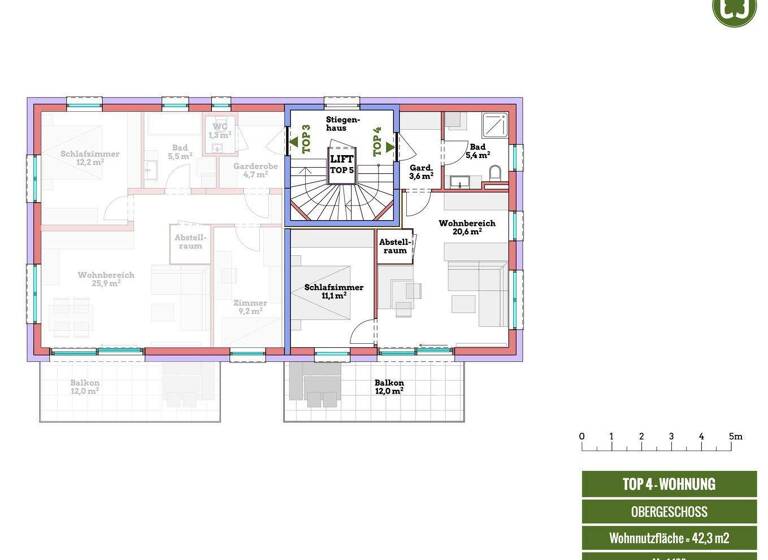Wohnung zum Kauf - Erstbezug provisionsfrei 310.000 € 2 Zimmer 42,3 m² 1. Geschoss Schusterweg Hallwang 5300