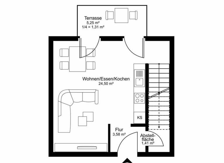 Maisonette zum Kauf provisionsfrei 249.000 € 2 Zimmer 58,1 m² Kappeln 24376