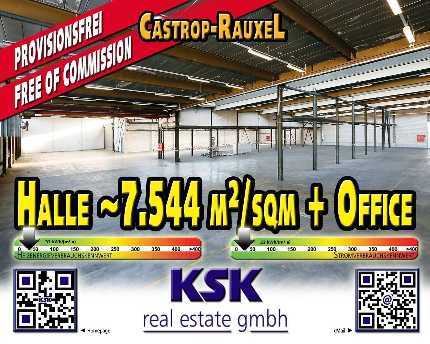 Lagerhalle zur Miete provisionsfrei 7.544 m²<br/>Lagerfläche von 2.887 m² bis 10.431 m²<br/>Teilbarkeit Merklinde Castrop-Rauxel 44577