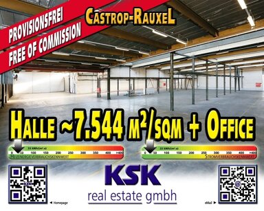 Lagerhalle zur Miete provisionsfrei 7.544 m² Lagerfläche teilbar von 2.887 m² bis 10.431 m² Merklinde Castrop-Rauxel 44577