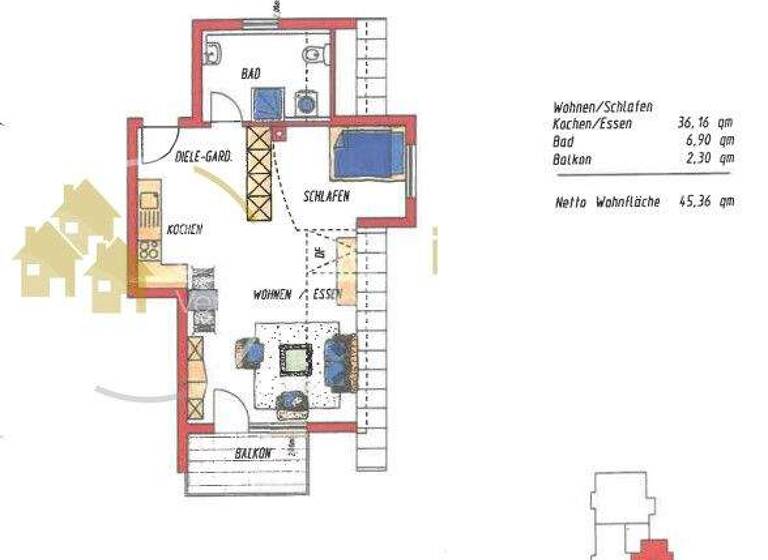 Studio zum Kauf 135.000 € 1 Zimmer 45,4 m² 3. Geschoss Hermsdorfer Weg 4 Crailsheim 74564