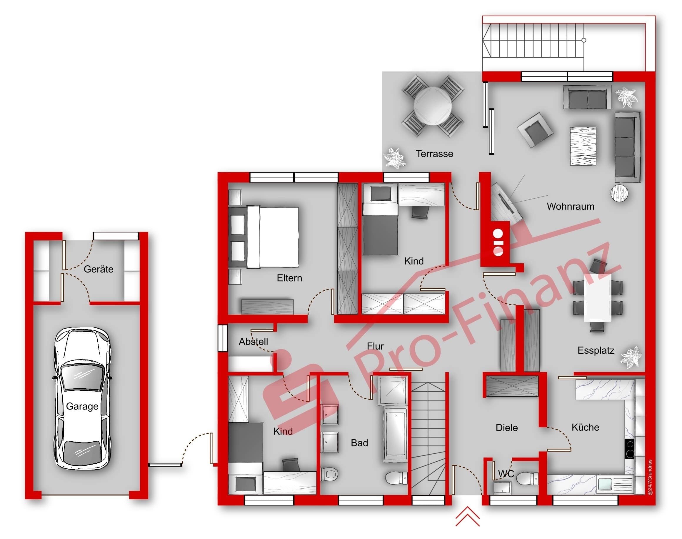 Einfamilienhaus zum Kauf 380.000 € 6 Zimmer 166 m²<br/>Wohnfläche 879 m²<br/>Grundstück Sitterswald Kleinblittersdorf 66271