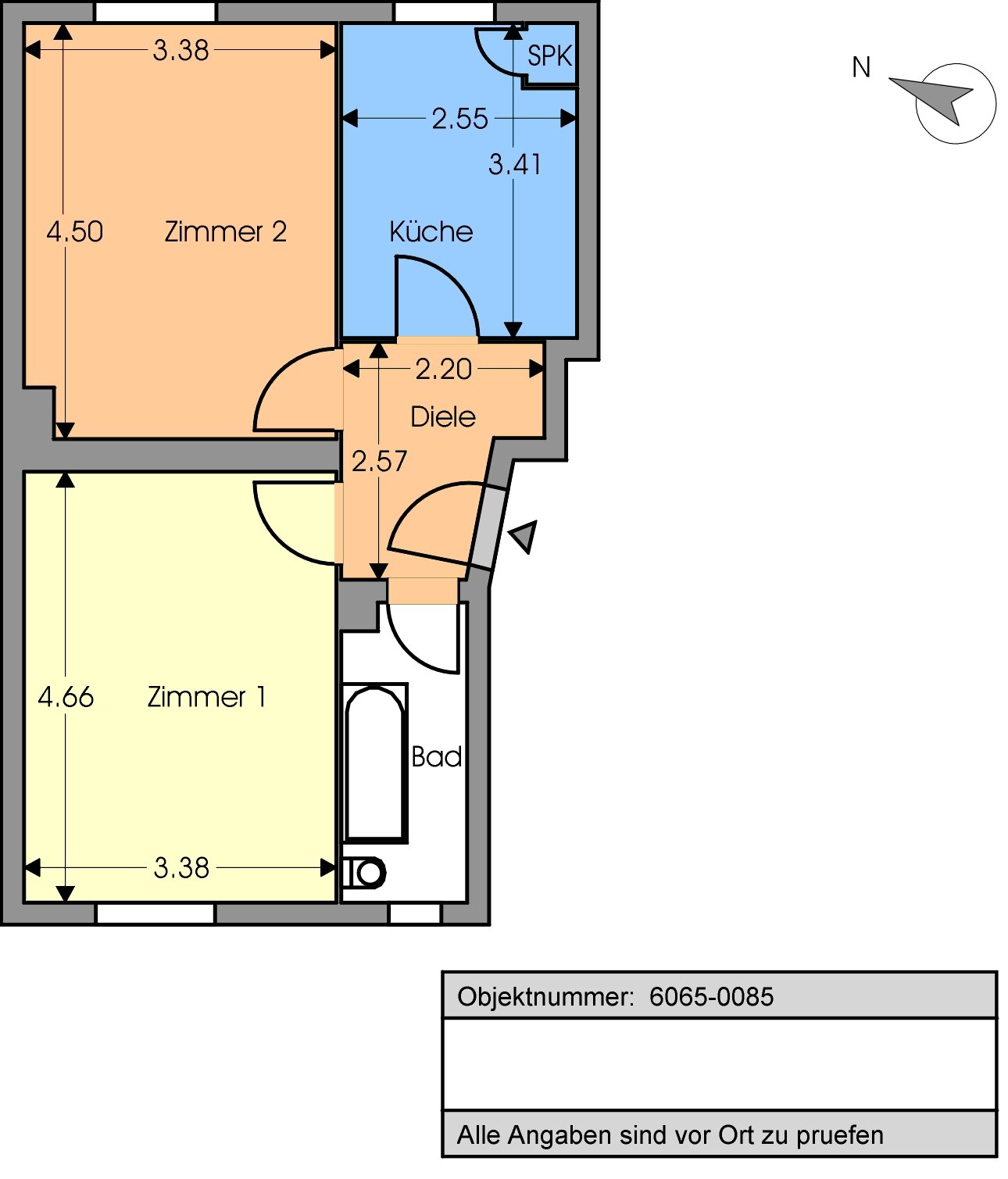 Wohnung zum Kauf als Kapitalanlage geeignet 225.750 € 2 Zimmer 48 m²<br/>Wohnfläche Olbersstrasse 55 Charlottenburg Berlin 10589