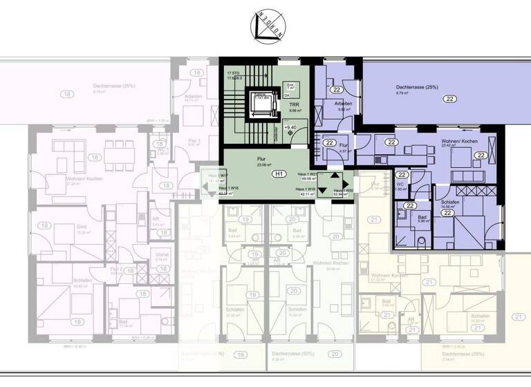 Penthouse zum Kauf - Erstbezug provisionsfrei 313.750 € 3 Zimmer 69,6 m² 3. Geschoss frei ab sofort Recke 49509