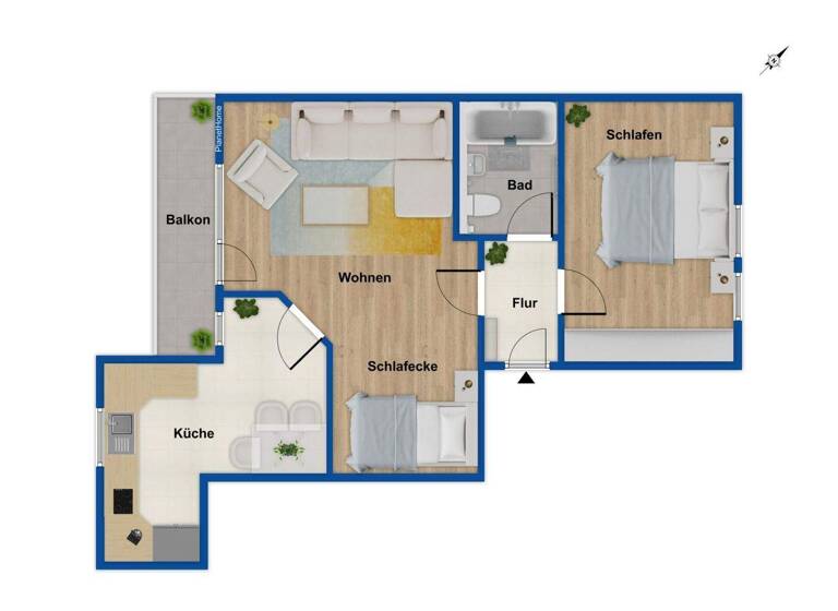Wohnung zum Kauf 95.000 € 2 Zimmer 62 m² Coswig 01640