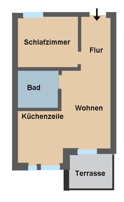 Wohnung zur Miete 275 € 2 Zimmer 47 m²<br/>Wohnfläche 01.04.2025<br/>Verfügbarkeit zur alten Mühle 2-4 Ummeln Bielefeld / Ummeln 33649