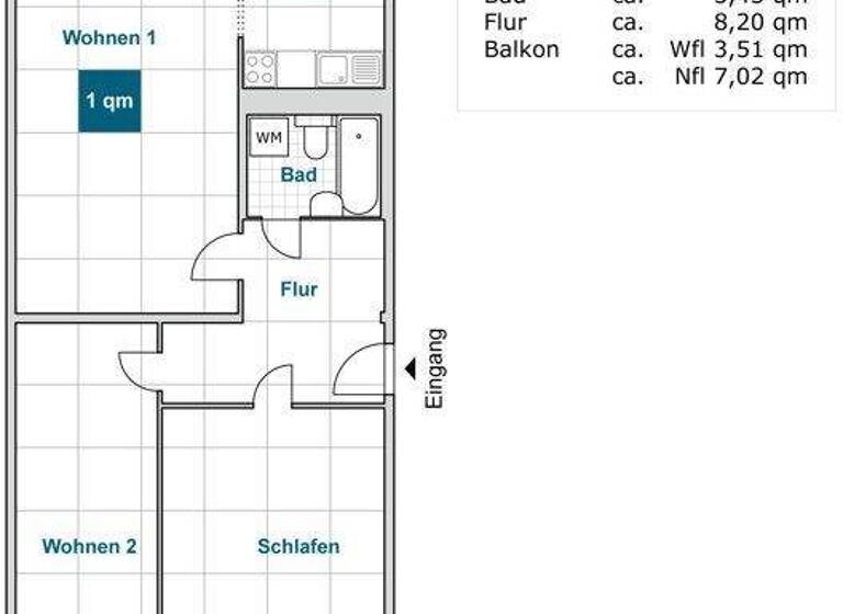 Wohnung zur Miete 517 € 3 Zimmer 64,3 m² 5. Geschoss frei ab 21.03.2026 Boxberger Str. 17 Prohlis-Süd Dresden 01239