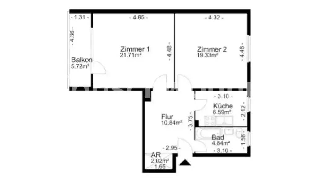 Wohnung zur Miete Tauschwohnung 373 € 2 Zimmer 69 m² 5. Geschoss Lichtenrade Berlin 12309
