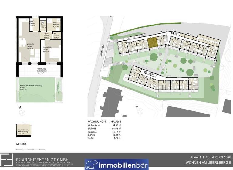 Wohnung zum Kauf - Erstbezug 270.000 € 2 Zimmer 54,1 m² EG Kienzlstraße 5 Bad Schallerbach 4701