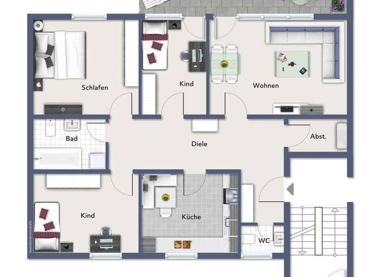 Wohnung zum Kauf 275.000 € 4 Zimmer 100,6 m² 3. Geschoss Stadtgebiet Bühl , Baden 77815