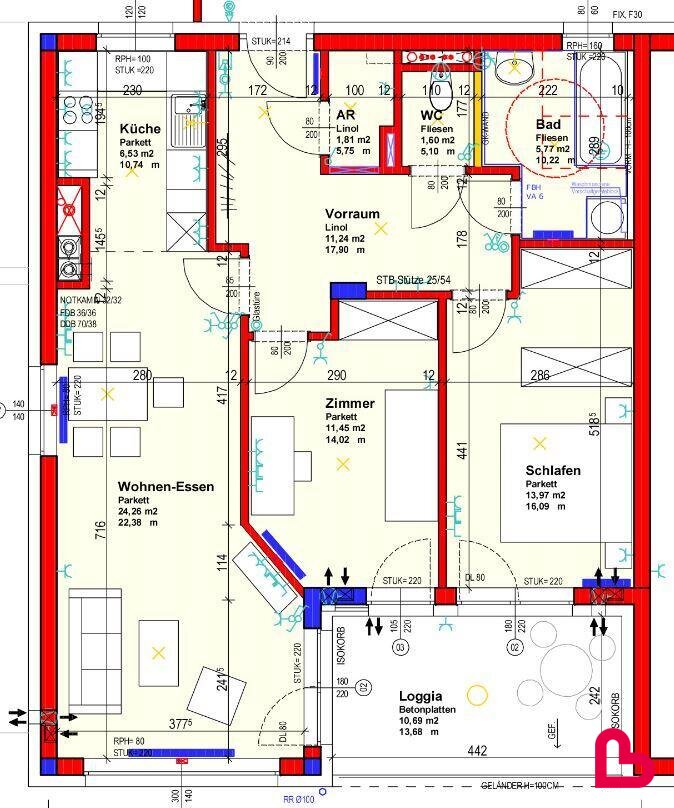 Wohnung zur Miete 792 € 3 Zimmer 87,3 m²<br/>Wohnfläche 1.<br/>Geschoss Ober Sankt Thomas 4364