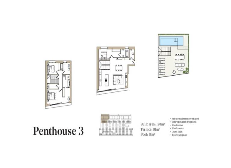 Penthouse zum Kauf - Erstbezug 3.500.000 € 4 Zimmer 283 m² 3. Geschoss Palma, Cala Mayor 07015