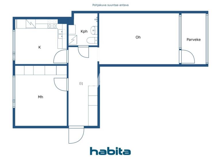 Studio zum Kauf 45.000 € 2 Zimmer 59 m² 2. Geschoss Rantatie 6 Orimattila 16300