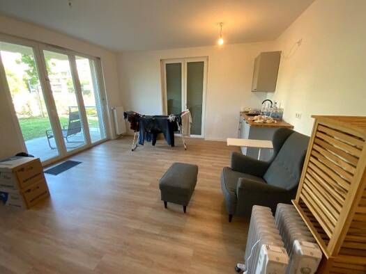 Terrassenwohnung zur Miete 825 € 1 Zimmer 46,1 m² EG frei ab 01.11.2026 An der Alten Gießerei Nieder-Eschbach Nieder-Eschbach 60437