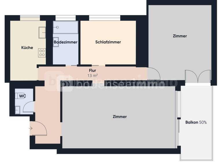 Wohnung zum Kauf 899.000 € 3 Zimmer 91,2 m²<br/>Wohnfläche 1.<br/>Geschoss Petershausen-Ost Konstanz 78464