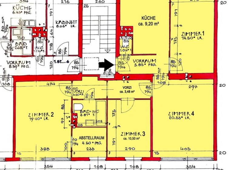 Wohnung zum Kauf 315.000 € 4 Zimmer 96 m² 1. Geschoss Wien 1140