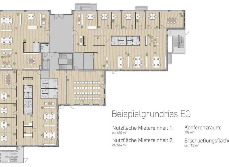Bürokomplex zur Miete - Erstbezug 4.500 m² Bürofläche teilbar ab 1.100 m² Eisenbahnweg 22 Aachen 52068
