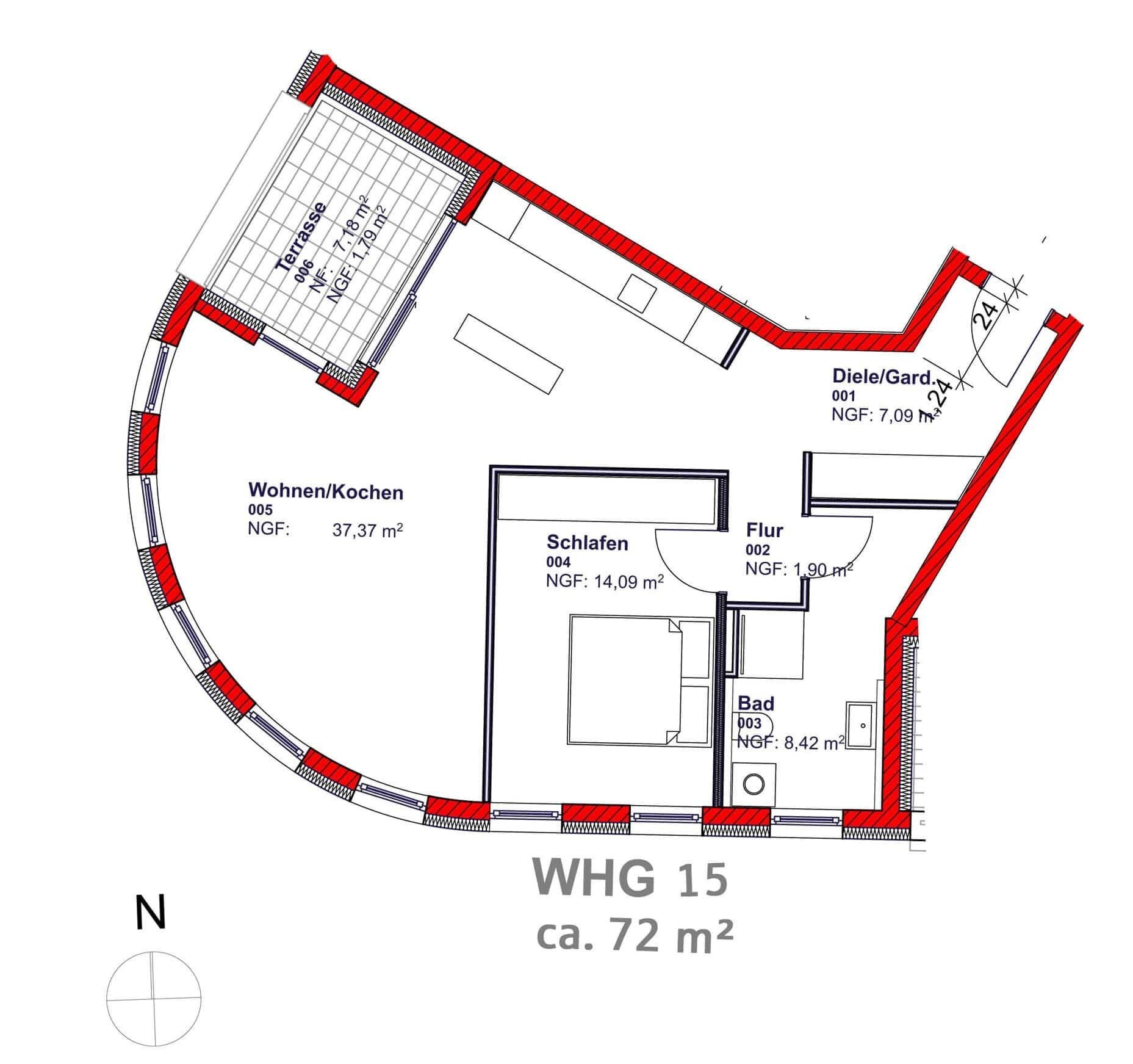 Wohnung zur Miete 1.085 € 2 Zimmer 72 m²<br/>Wohnfläche 2.<br/>Geschoss 01.04.2025<br/>Verfügbarkeit Limbach 1 Schwabach 91126