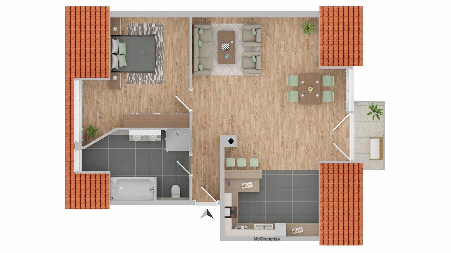 Immobilie in Rüthen - Charmante Dachgeschoss-Wohnung mit Fernblick in Rüthen - Bild 4