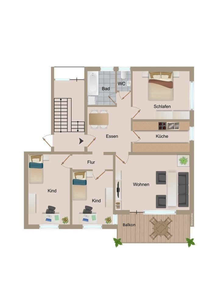 Wohnung zum Kauf 293.000 € 4,5 Zimmer 101 m²<br/>Wohnfläche EG<br/>Geschoss Gailingen am Hochrhein 78262