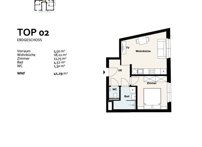 Wohnung zum Kauf - Erstbezug 219.248 € 2 Zimmer 41,3 m² EG Baumergasse 2a Wien 1210